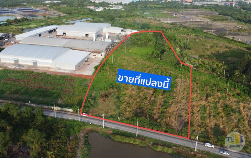 ขายที่ดินสมุทรสาคร ถนนทางหลวงชนนบท ส.ค 2013 เนื้อที่ 12-1-88 ไร่ ผังที่ดินสีเขียว