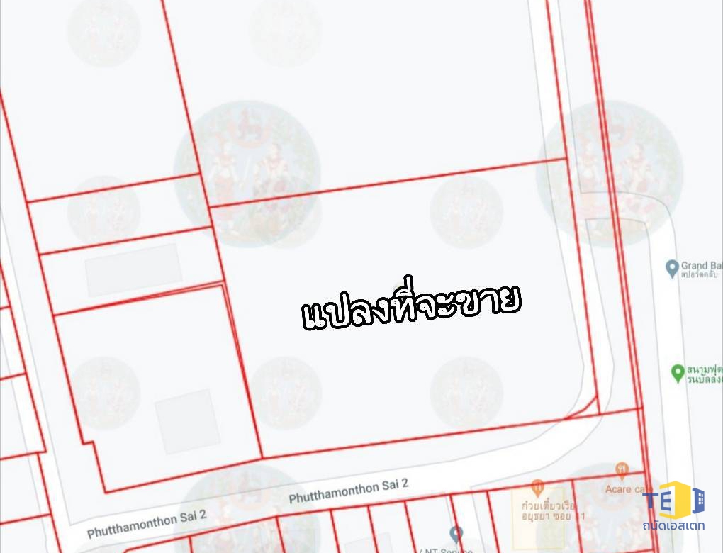ที่ดินซอยพุทธมณฑล สาย 2 ซอย 11 เนื้อที่ 2 ไร่ 97 ตารางวา ติดถนน 2 ด้าน