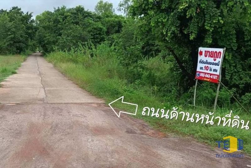 ที่ดินตระการอุบลฯ เนื้อที่ 10 ไร่ 358 ตร.ว. ( 2 โฉนด ) หน้ากว้างติดถนนคอนกรีต 70 เมตร